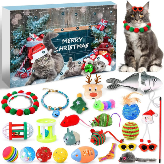 🐱2025 Christmas Countdown Cat Toys Advent Calendar