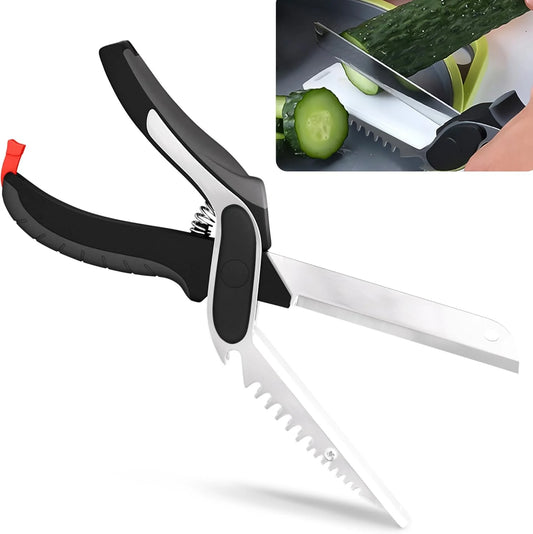 Kitchen Food Scissors – 2-in-1 Cutting Board Scissors