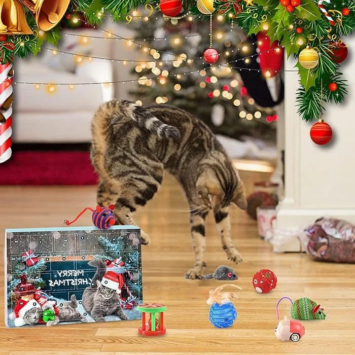 🐱2025 Christmas Countdown Cat Toys Advent Calendar