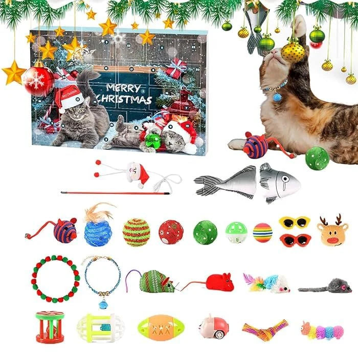 🐱2025 Christmas Countdown Cat Toys Advent Calendar