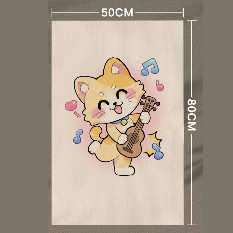 Self-Adhesive Cat Scratching Mat with Cartoon Print