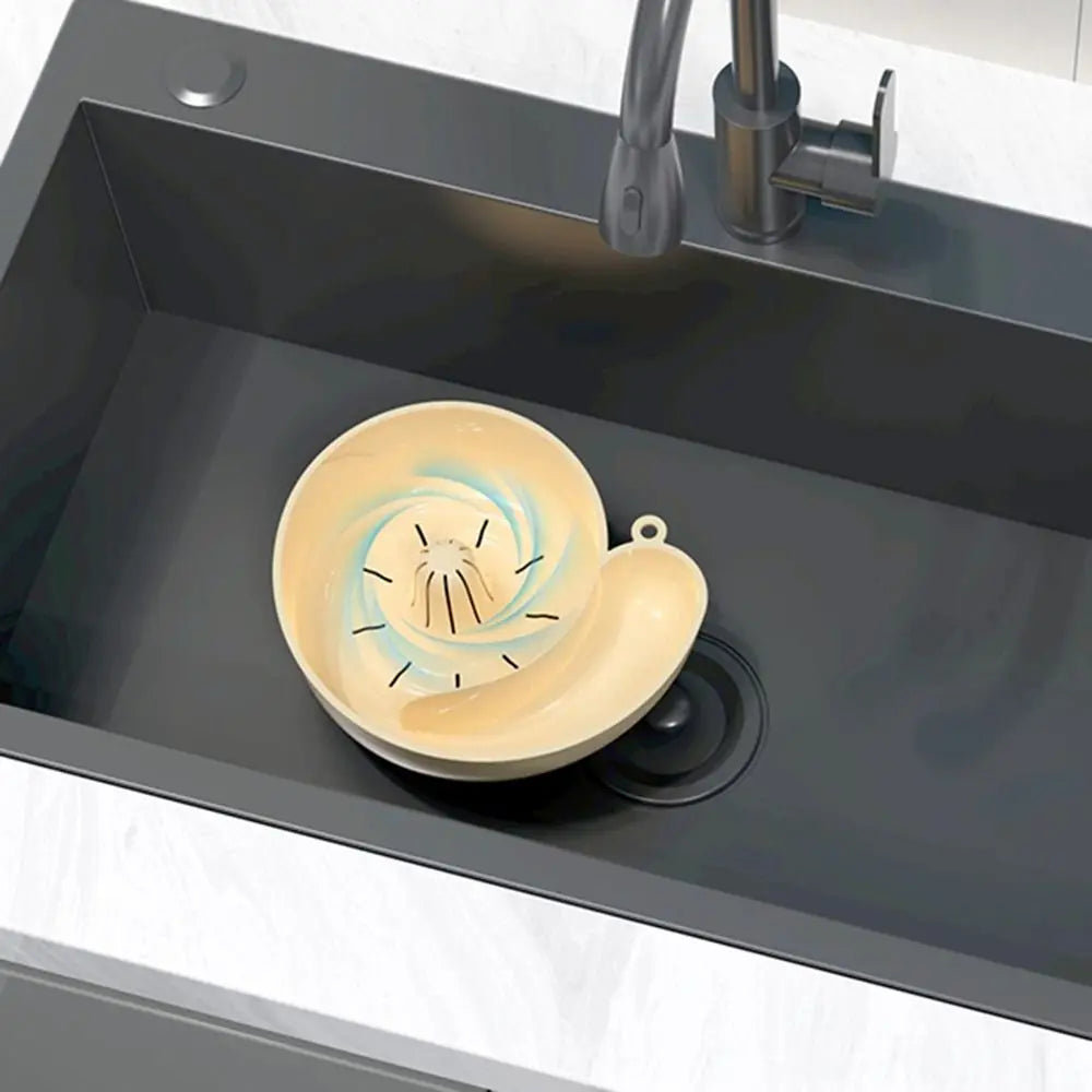 Creative Automatic Rotation Snail Shape Fruit Drainer Basket