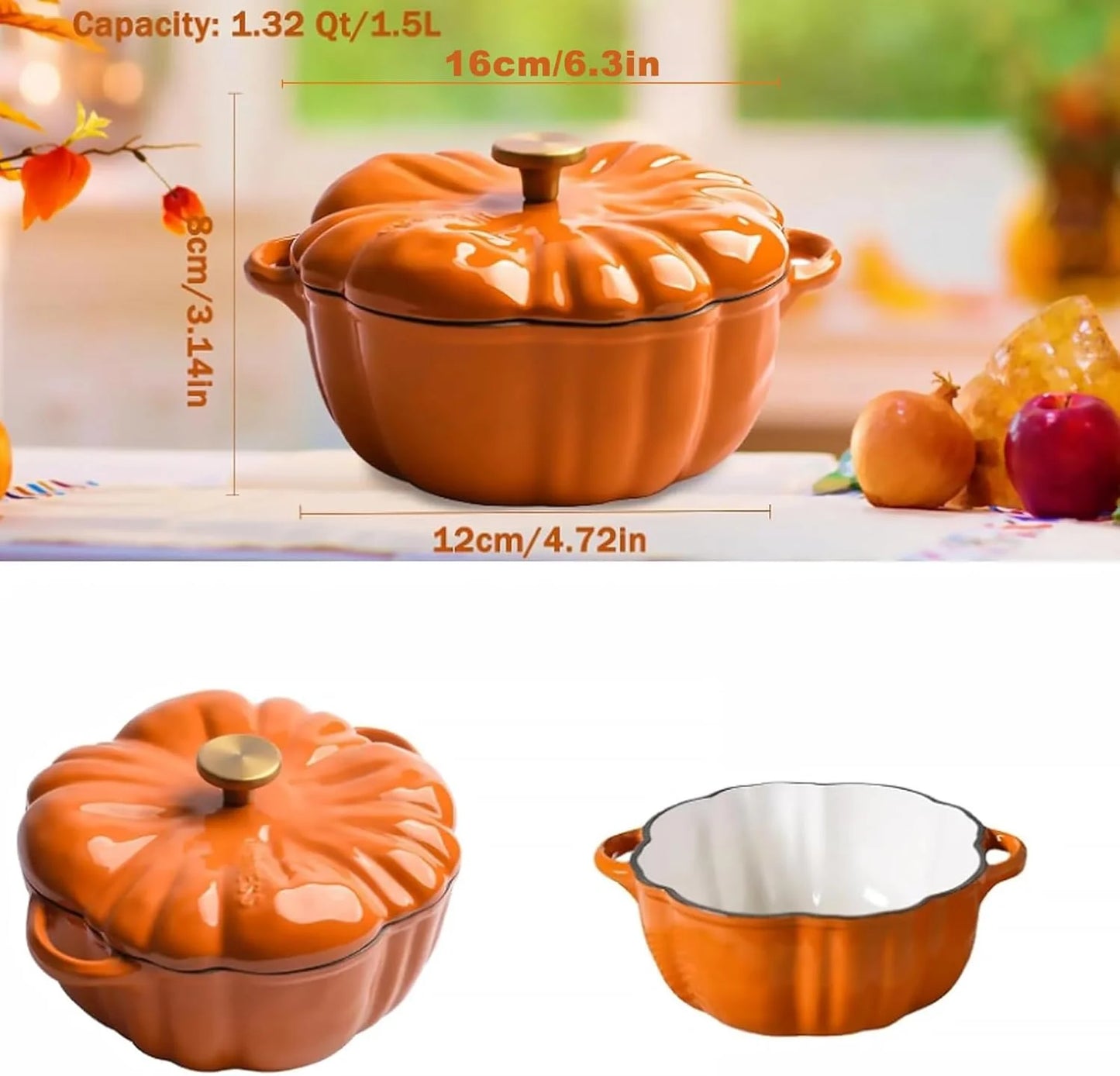 Halloween Decor Pumpkin Pot  for Fall Thanksgiving Decor