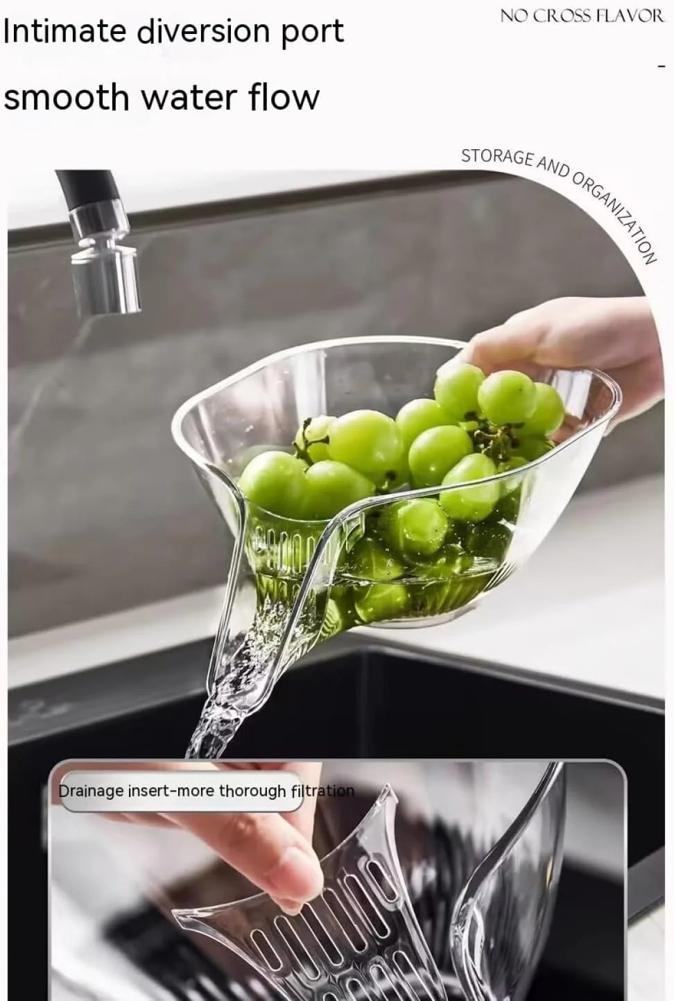 Multi-functional Drain Basket, Drainage Basket Funnel