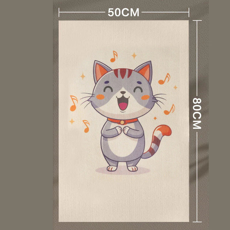 Self-Adhesive Cat Scratching Mat with Cartoon Print