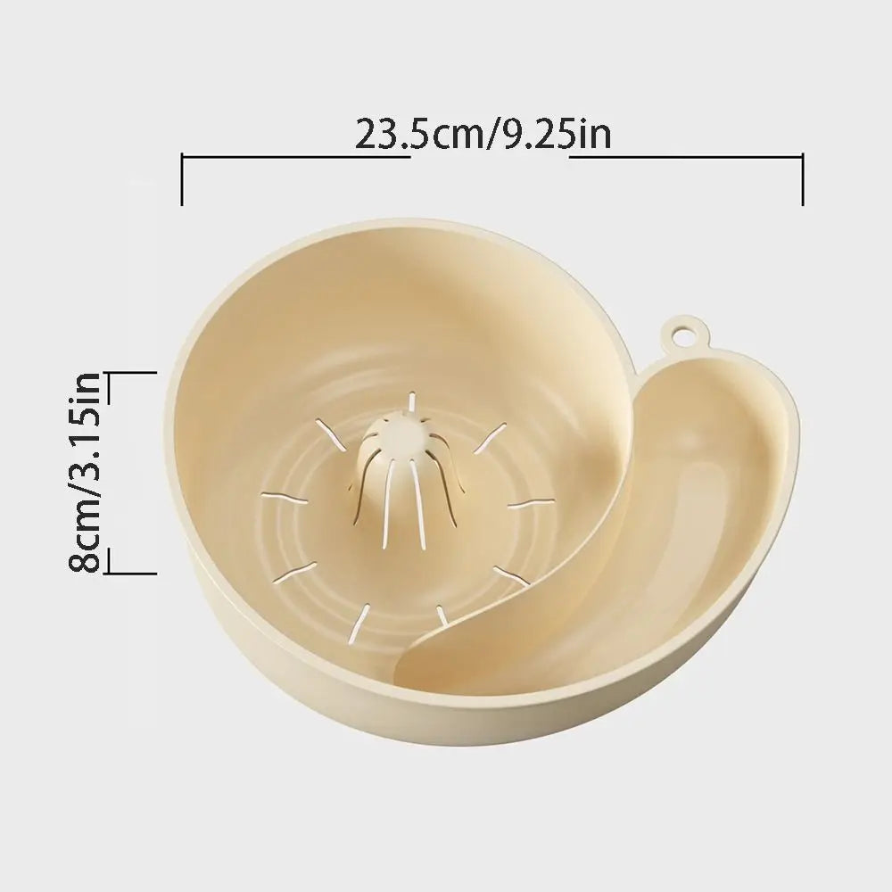 Creative Automatic Rotation Snail Shape Fruit Drainer Basket
