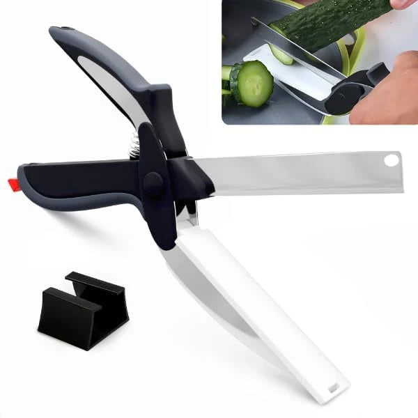 Kitchen Food Scissors – 2-in-1 Cutting Board Scissors