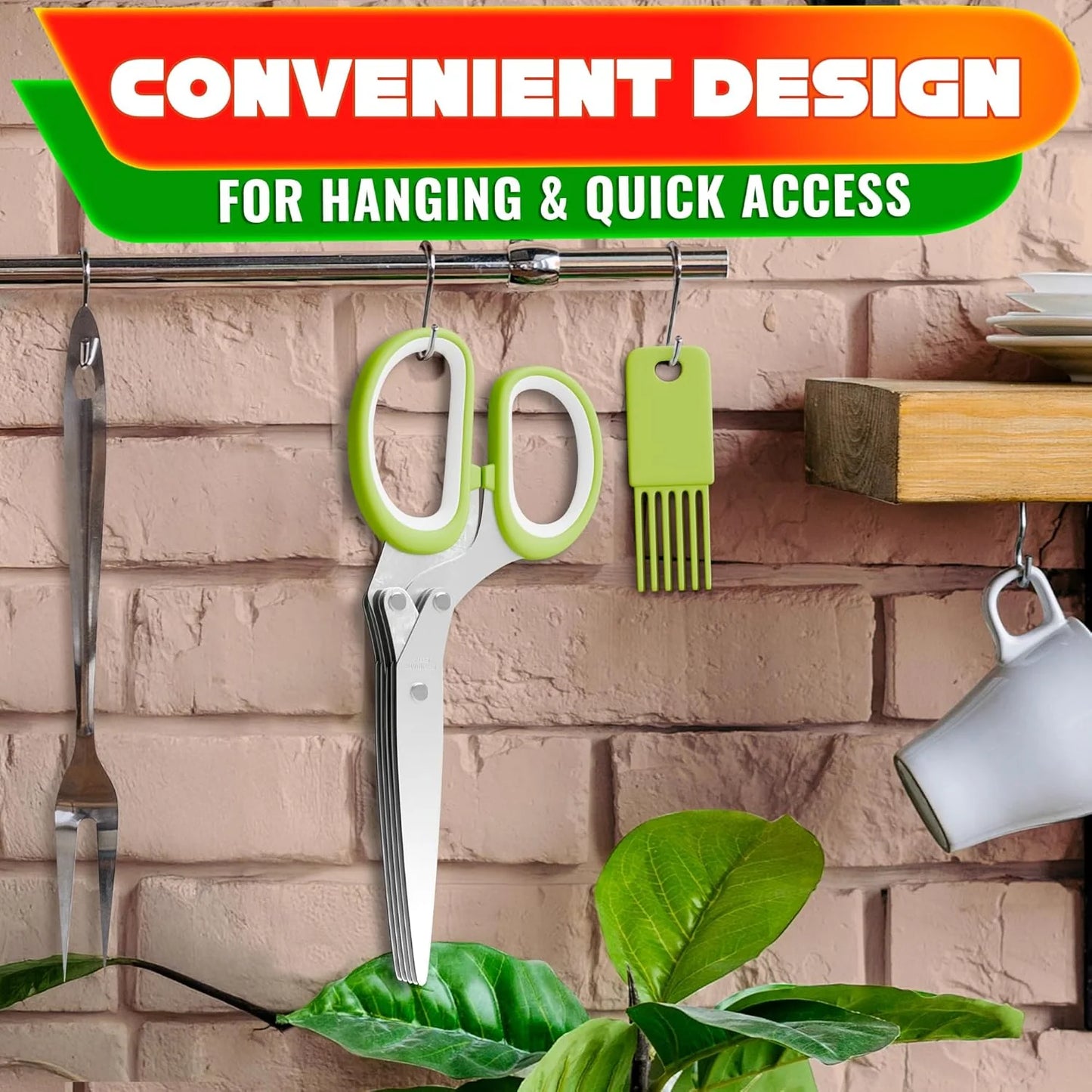 Kitchen Food Scissors – 2-in-1 Cutting Board Scissors