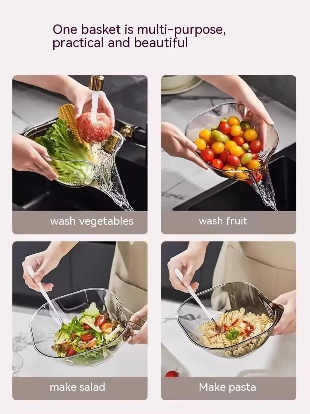 Multi-functional Drain Basket, Drainage Basket Funnel