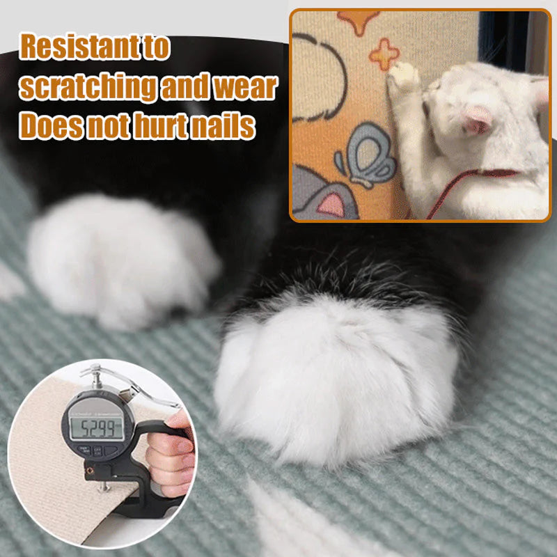 Self-Adhesive Cat Scratching Mat with Cartoon Print