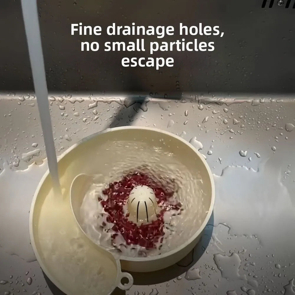 Creative Automatic Rotation Snail Shape Fruit Drainer Basket