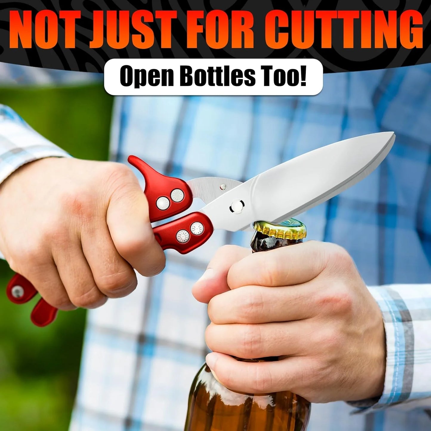 Kitchen Food Scissors – 2-in-1 Cutting Board Scissors