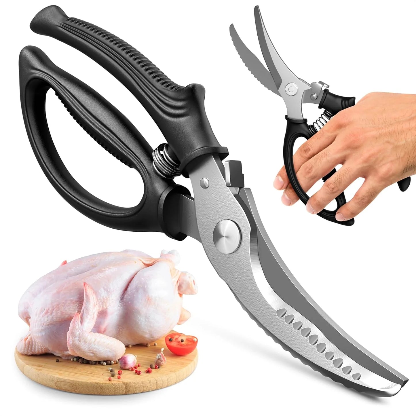 Kitchen Food Scissors – 2-in-1 Cutting Board Scissors